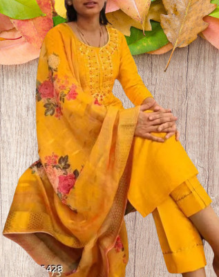 SAIRA NX Embroidered Kurta, Salwar & Dupatta Set