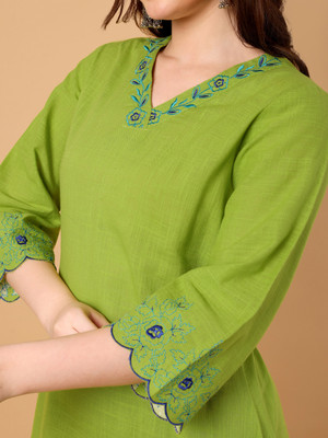 Azira Embroidered Kurta, Palazzo & Dupatta Set