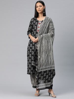 Readiprint Fashions Printed Kurta, Patiala & Dupatta Set