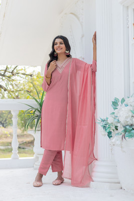Biezun Embroidered Kurta, Salwar & Dupatta Set