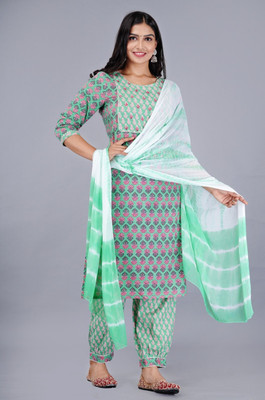 csq Printed Kurta, Salwar & Dupatta Set