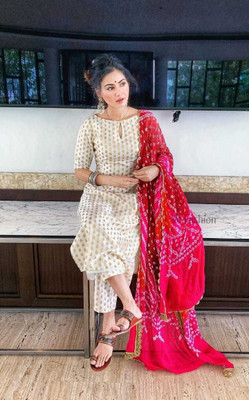 saanvi collection Printed Kurta, Trouser/Pant & Dupatta Set