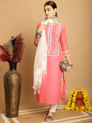 TULSATTVA Floral Print Kurta, Trouser/Pant & Dupatta Set
