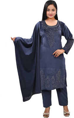 Zeevika Embroidered Kurta, Trouser/Pant & Dupatta Set