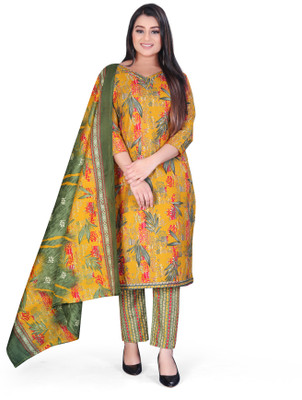 LaxuriaFashion Printed Kurta, Trouser/Pant & Dupatta Set