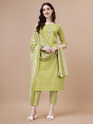 Tasrika Printed Kurta, Trouser/Pant & Dupatta Set