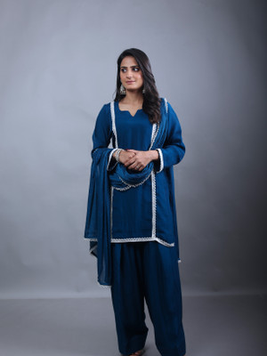 Pavora Embellished Kurta, Salwar & Dupatta Set