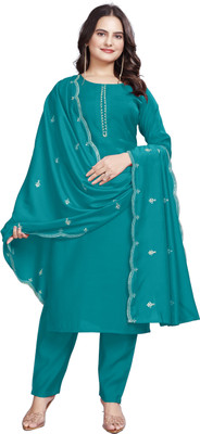 HOUSE OF COMMON Embroidered Kurta, Trouser/Pant & Dupatta Set