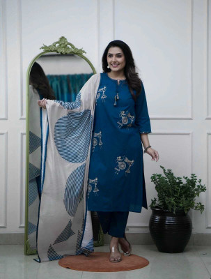 Shanti Creation Embroidered Kurta, Trouser/Pant & Dupatta Set