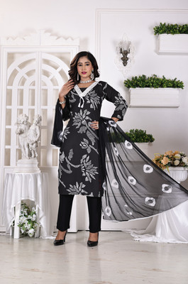 ROSHNI Printed Kurta, Trouser/Pant & Dupatta Set