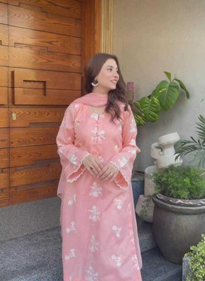 LookRange Embroidered, Self Design, Embellished Kurta, Trouser/Pant & Dupatta Set