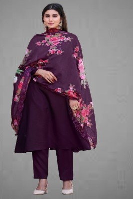 Riva Floral Print, Solid Kurta, Trouser/Pant & Dupatta Set