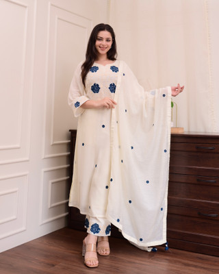 TVASMI Woven Kurta, Trouser/Pant & Dupatta Set
