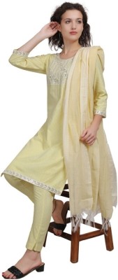 VINAARI Embroidered Kurta, Trouser/Pant & Dupatta Set