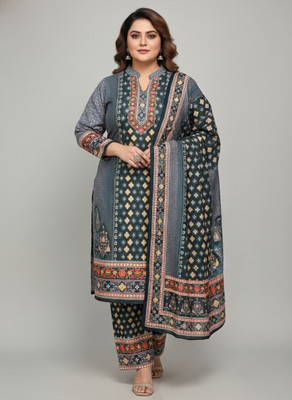 SRIIVA Paisley Kurta, Palazzo & Dupatta Set