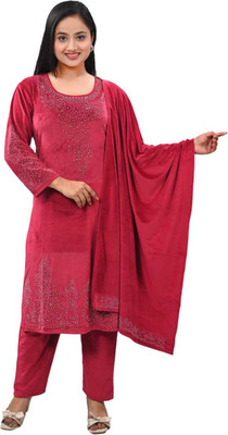 Zeevika Embroidered Kurta, Trouser/Pant & Dupatta Set
