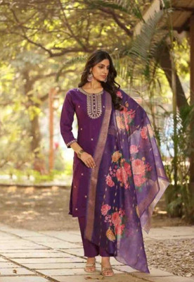 SassyLoom Embroidered Kurta, Trouser/Pant & Dupatta Set