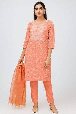 aamya fashion Embroidered Kurta, Palazzo & Dupatta Set