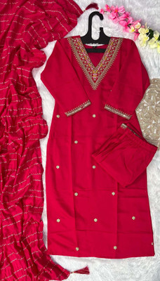 MAA SHAKTI ENTERPRISE Self Design Kurta, Trouser/Pant & Dupatta Set