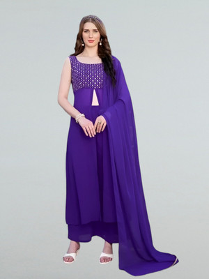 LIMBUDI CREATION Embroidered Kurta, Trouser/Pant & Dupatta Set