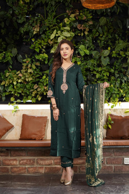 LEKHIT Women Kurta Pant Dupatta Set