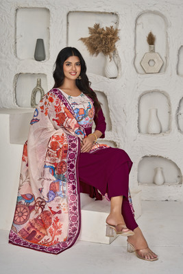 SassyLoom Embroidered Kurta, Trouser/Pant & Dupatta Set