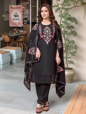 Shanti Creation Embroidered Kurta, Trouser/Pant & Dupatta Set