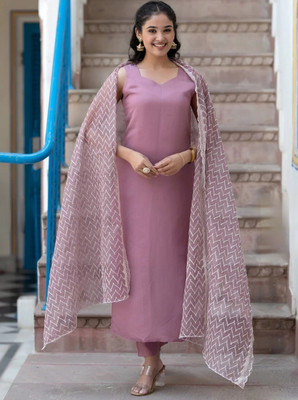 NIRYA FASHION Solid Kurta, Trouser/Pant & Dupatta Set