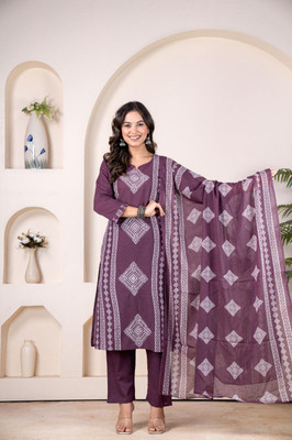 DARVIKAA COLLECTION Printed Kurta, Trouser/Pant & Dupatta Set