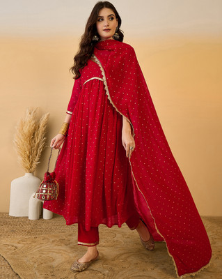 SheWill Embellished Kurta, Trouser/Pant & Dupatta Set