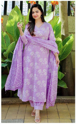 JASVEE Printed Kurta, Trouser/Pant & Dupatta Set