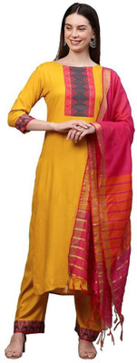 CreationRajvi Printed Kurta, Palazzo & Dupatta Set