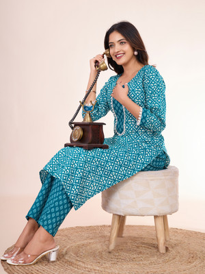 TINKUDI Printed Kurta, Trouser/Pant & Dupatta Set