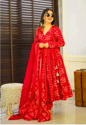 PRAVIK Floral Print Kurta, Trouser/Pant & Dupatta Set