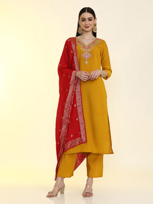 Jaipur Kurti Printed Kurta, Churidar & Dupatta Set