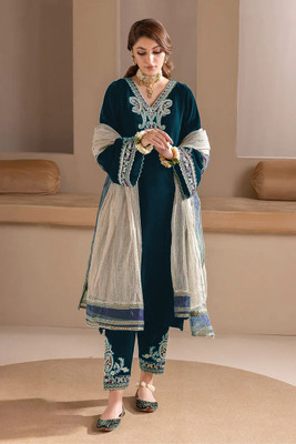 Tryambakam Embroidered Kurta, Trouser/Pant & Dupatta Set