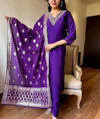 LAAIBA CREATION Embroidered Kurta, Trouser/Pant & Dupatta Set