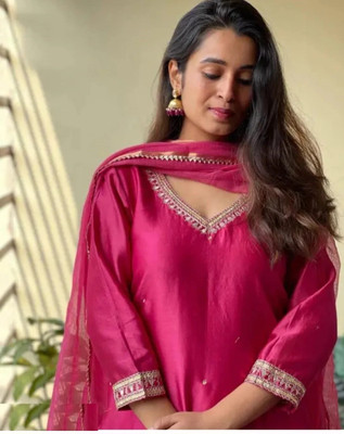 MAA SHAKTI ENTERPRISE Self Design Kurta, Trouser/Pant & Dupatta Set