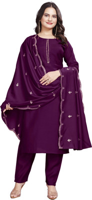 HOUSE OF COMMON Embroidered Kurta, Trouser/Pant & Dupatta Set