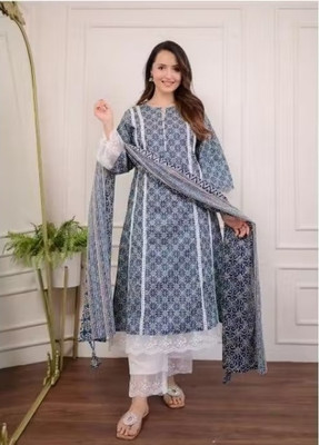 kumawat ji Printed Kurta, Trouser/Pant & Dupatta Set