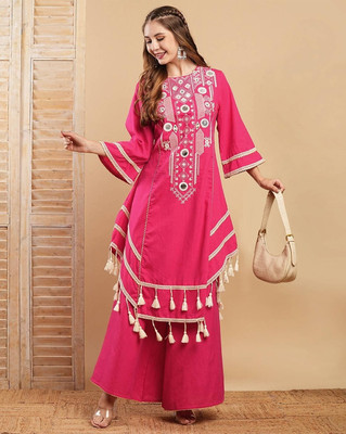 WOMENSIO Women Kurti Palazzo Set