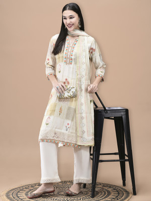 SHREE Printed Kurta, Trouser/Pant & Dupatta Set