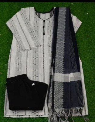 HOC's Woven Kurta, Trouser/Pant & Dupatta Set