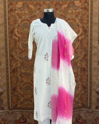Diamond Drape Labels Embroidered Kurta, Patiala & Dupatta Set