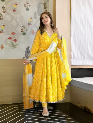 Lali Creation Printed Kurta, Palazzo & Dupatta Set
