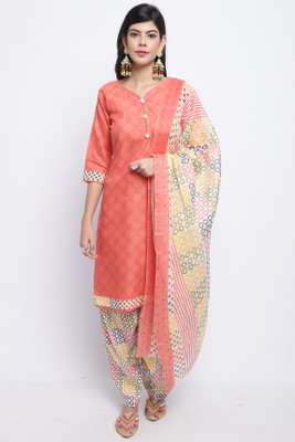 VihaanExim Printed Kurta, Salwar & Dupatta Set
