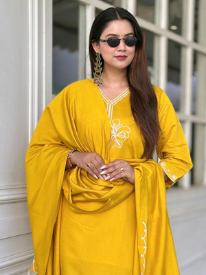 VredeVogel Embroidered Kurta, Trouser/Pant & Dupatta Set