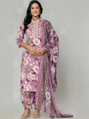 PRAVIK Printed Kurta, Trouser/Pant & Dupatta Set