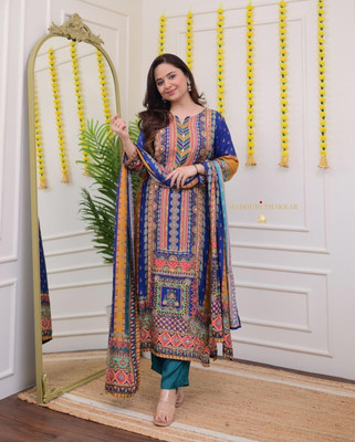 Angel western Self Design Kurta, Trouser/Pant & Dupatta Set
