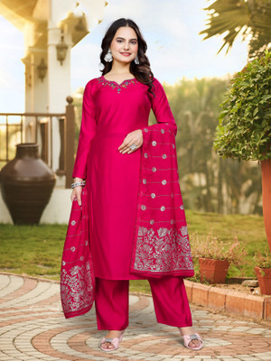 DHVIJA FASHION Self Design Kurta, Trouser/Pant & Dupatta Set
